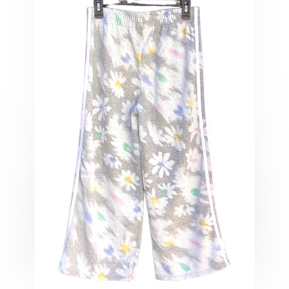 ADIDAS NWT GIRLS GREY HEATHER SWEATER PANTS DAISIES XL(16) - Picture 4 of 8